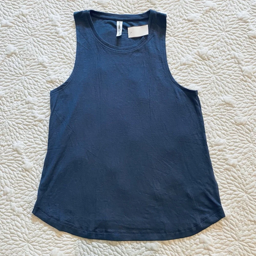 ATHLETA🥇 Well Rested Rib Sleep Tank Top Blue Size S - Picture 4 of 13